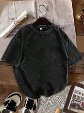 Cotton "USD Letter" Pattern  Short Sleeve Top Printed Regular Loose Fashion T-Shirt